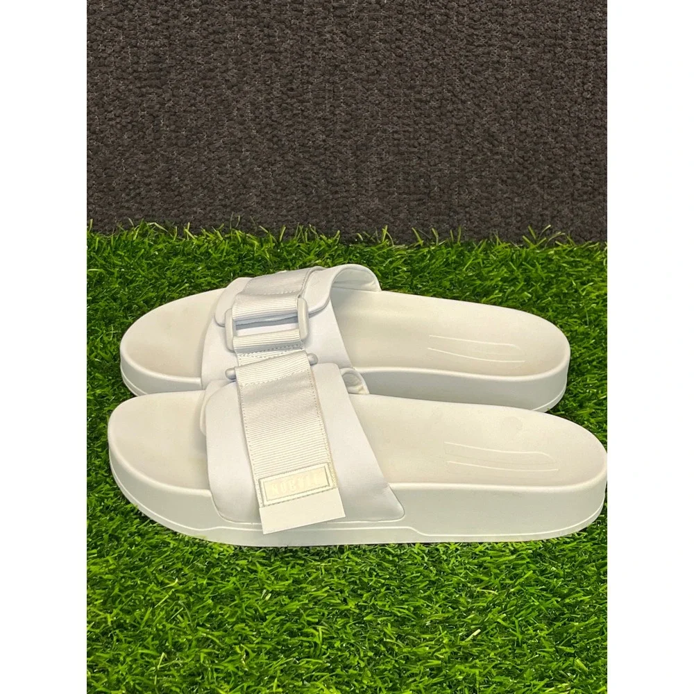 NOBULL Adjustable Slides Arctic White Womens 10.5 Mens 9 Arctic Sandals AS01-ARC
